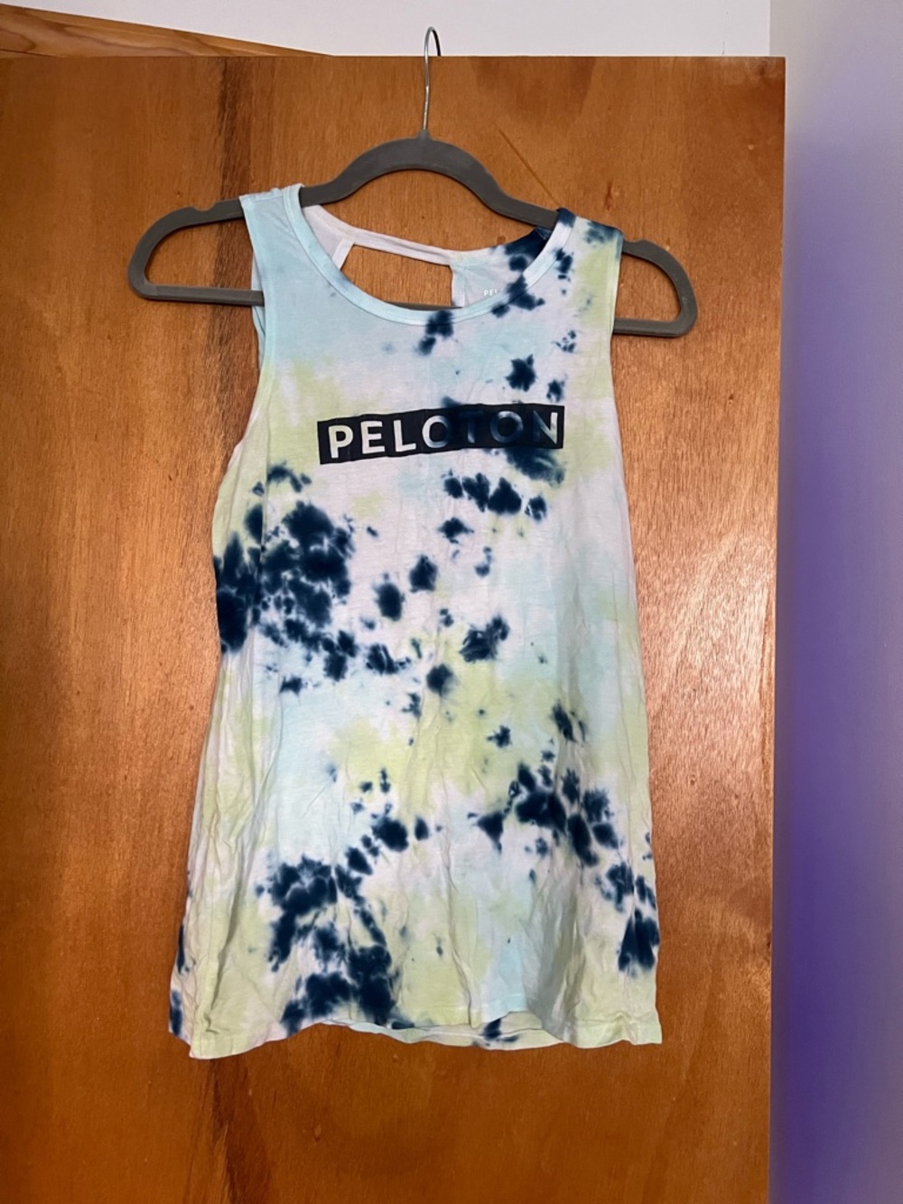 Peloton Tie-Dye Tank Top in Blue, Light Green, Navy